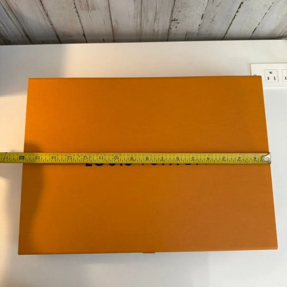 Louis Vuitton Empty Gift Box Large Orange Magnetic Book Style Monogram Tab